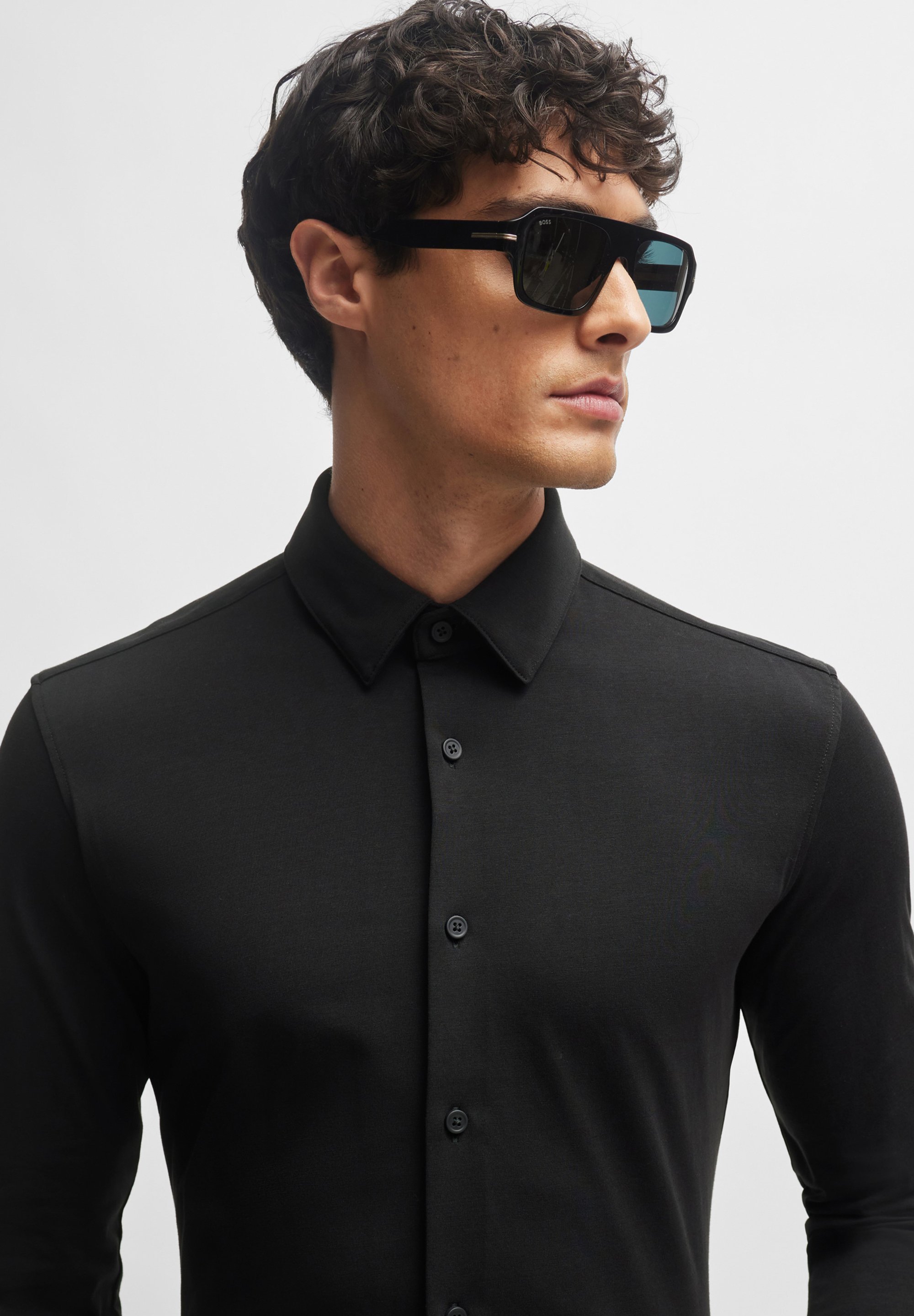 BOSS Slim Fit Langarm - Formální košile - black