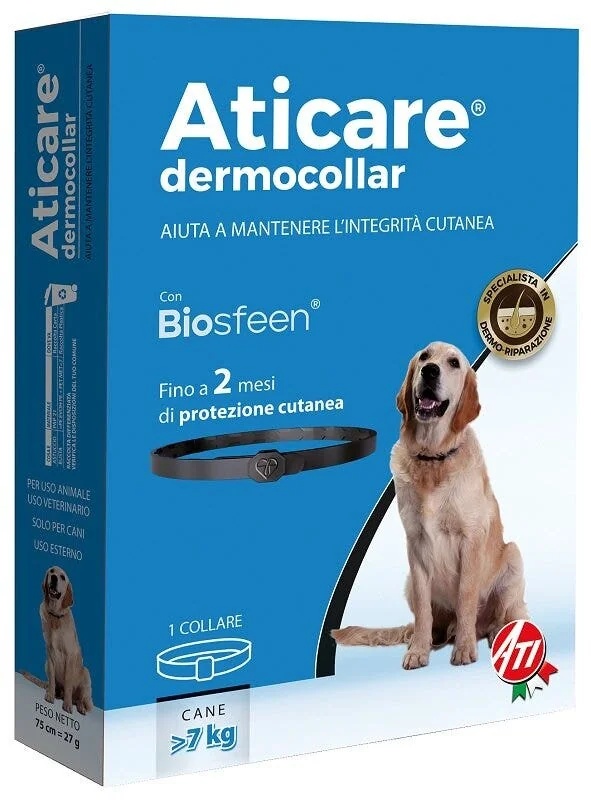 Coleira dermatológica Aticare para cães com peso superior a 7 kg