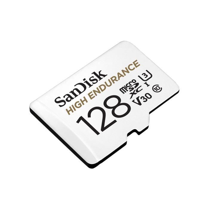 Tarjeta Micro SD SanDisk - 128 GB - C10 V30 U3 - Grabación de vídeo 4K - Alta velocidad