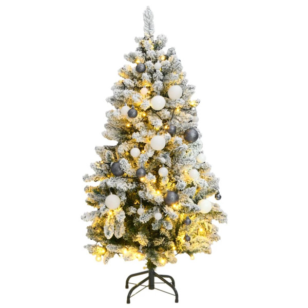 VidaXL sztuczna choinka Zielono-biały 150 cm