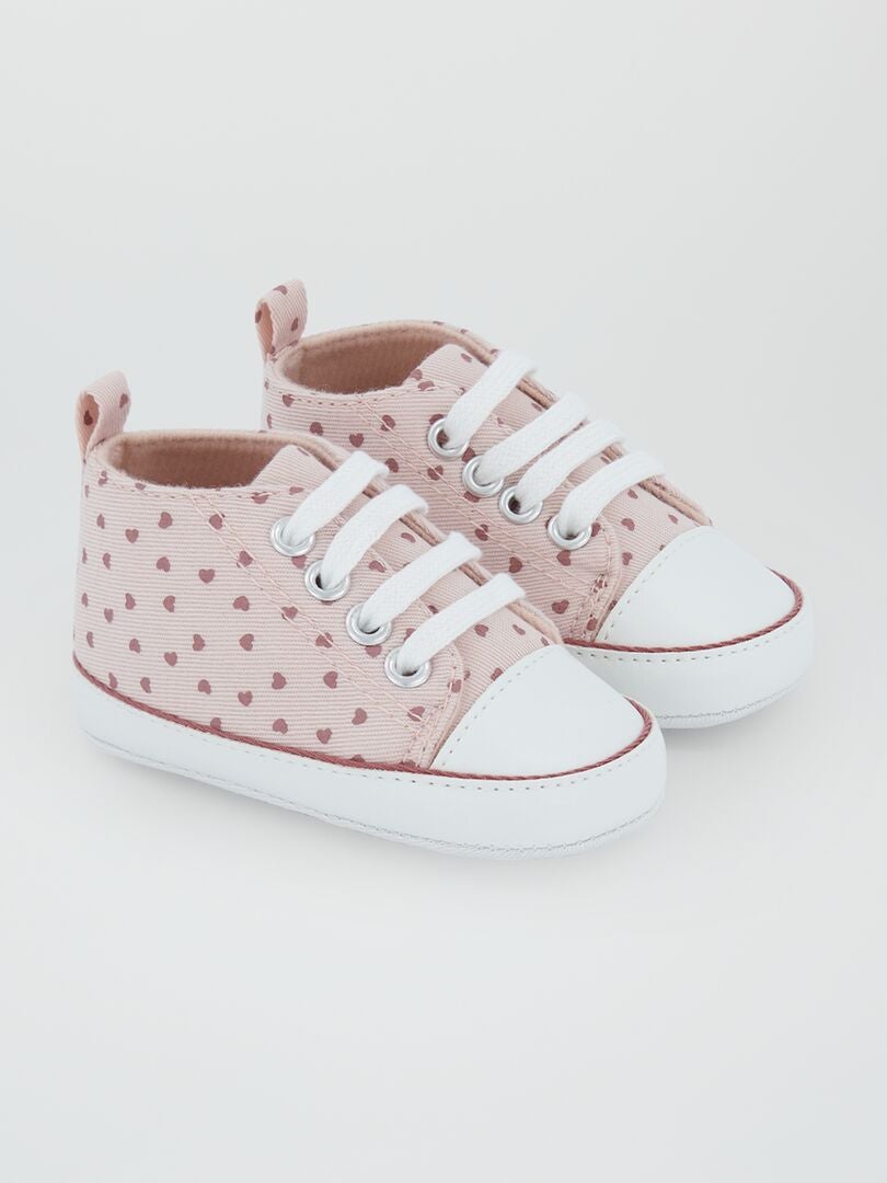 Hoge canvas sneakers - ROZE