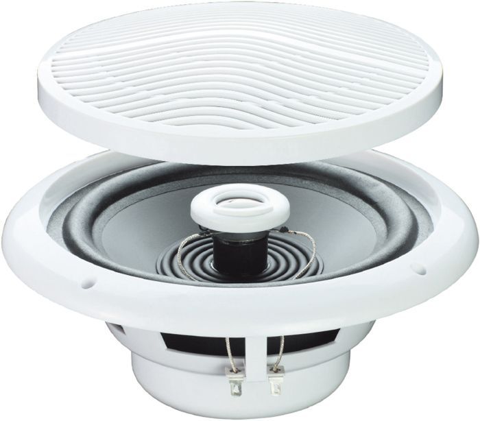 Altoparlanti da soffitto bianchi da 5 pollici, 80 W, a 2 vie, resistenti all'umidità.