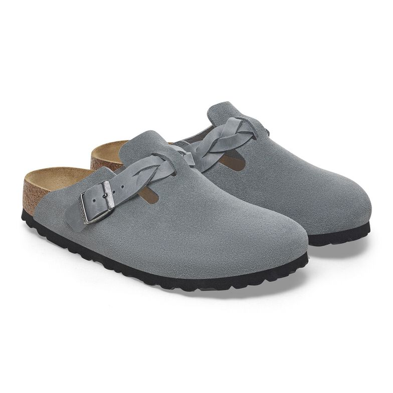 Boston Braided Pelle scamosciata - Basalt Gray Basalt Gray