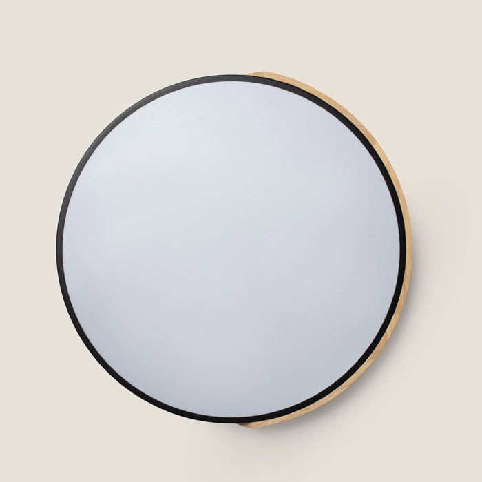 Plafonnier LED Rond Bois 36W CCT Sélectionnable Semi-Dari Ø500 mm Noir