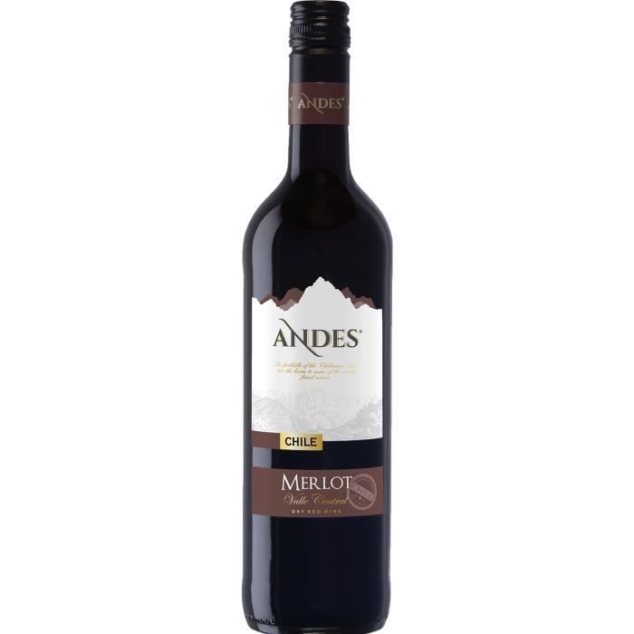 Andes Valle Central 2021 Merlot - Vin rouge du Chili
