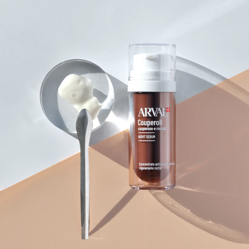 Arval Couperoll Night Serum, een nachtserum tegen roodheid.