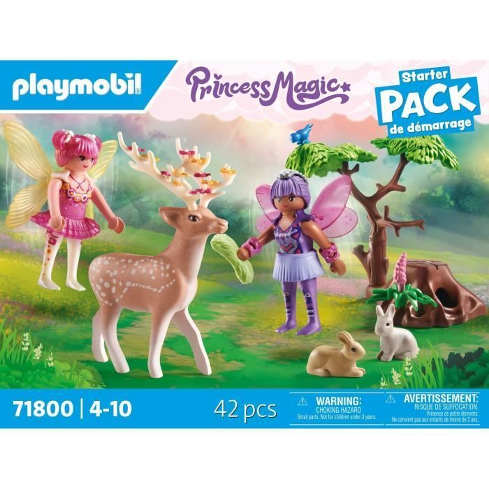 PLAYMOBIL 71800 Fairy Duo with Forest Animals, Princess Magic Starter Pack, 42 pieces, Ages 4+