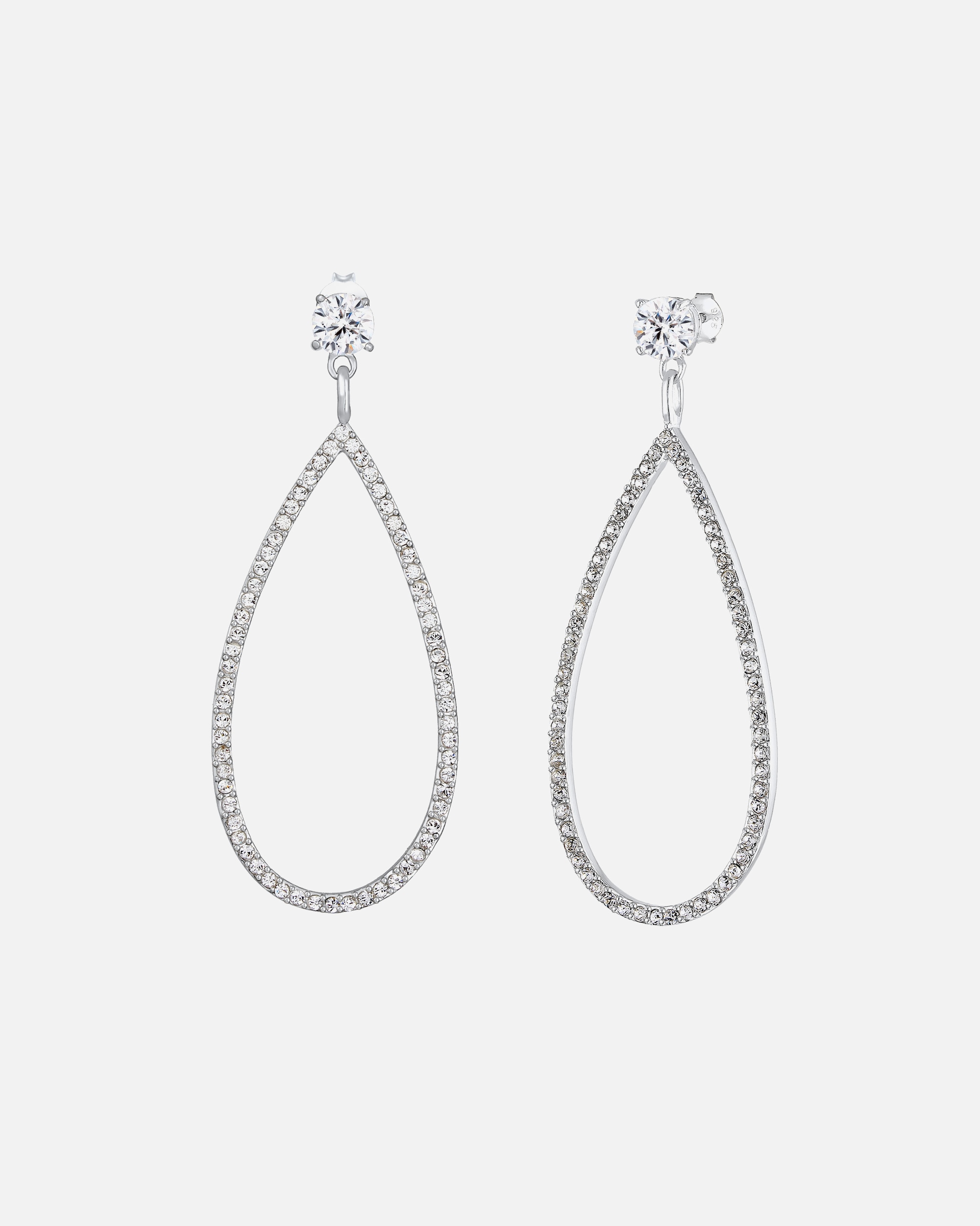 Elli PREMIUM Femmes Pendentif d'oreilles Goutte étincelant avec cristaux en argent sterling 925