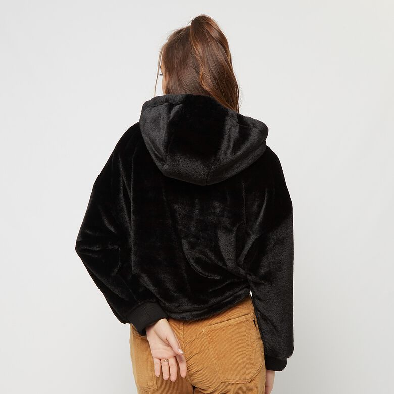 Sudadera corta con capucha de piel sintética Metal Signature OS