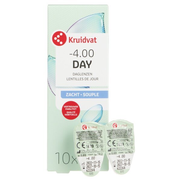 Kruidvat Opticare -4.00 Мека дневна контактна сочива<br>Медицински уређај - 10 комада