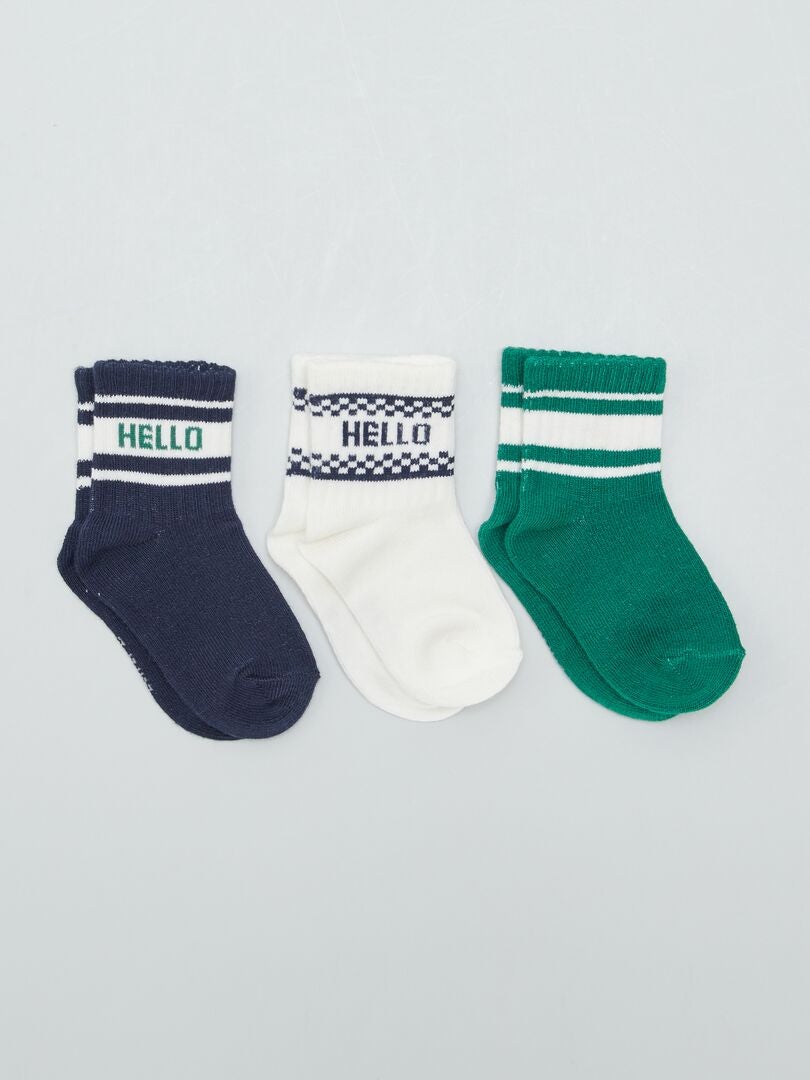 Conjunto de 3 pares de meias - BRANCAS