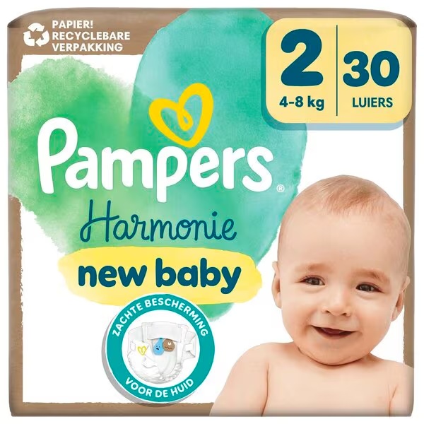 Pampers Harmonie pelene veličine 2<br>Veličina 2 (4-8 kg), 30 pelena