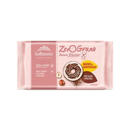 GALBUSERA ZEROGRANO Galbusera Zerograno cacao- en notenkoekjes glutenvrij 220g