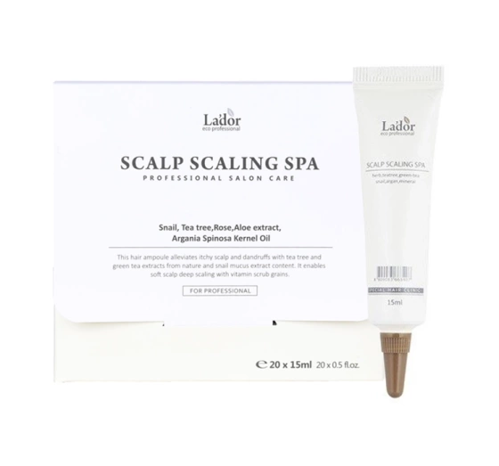La'dor Scalp Scaling Spa łagodząca odżywka do skóry głowy ampułka 20x15g