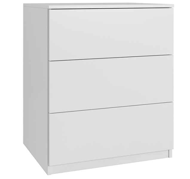 Komoda CLASSIC 3 szuflady – Biała | 60x80x50 cm