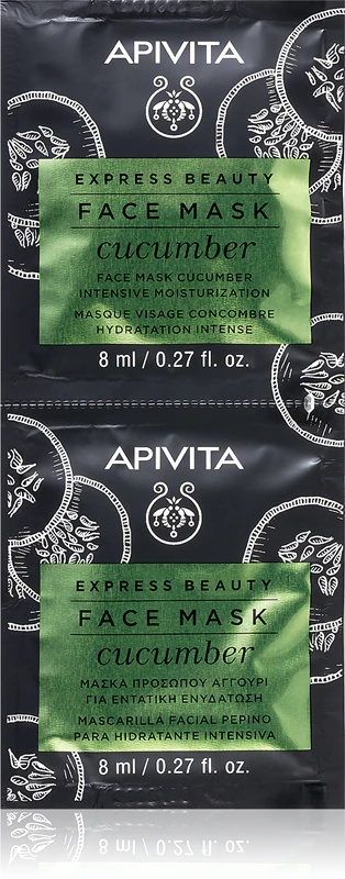 Apivita Express Beauty vlažilna maska za obraz s kumaro