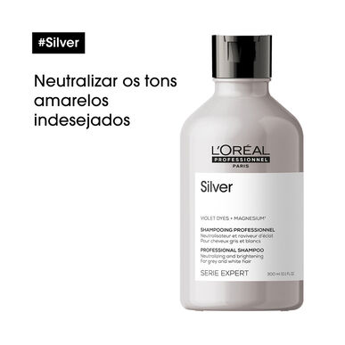 L'Oréal Professionnel Serie Expert Silver Shampooing Champô Aclarador Protetor Cor Cabelo Grisalho 300 ml 300 ml