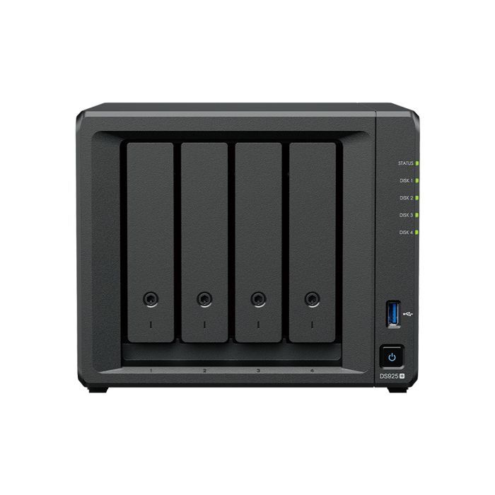 Synology DS925+ NAS-Server mit 4 x 4 TB HAT PLUS Festplatten und 8 GB RAM