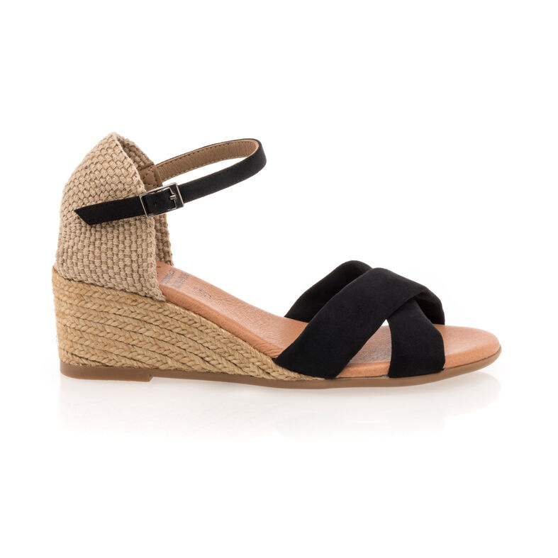 Dámske čierne espadrilky s lanovou podrážkou