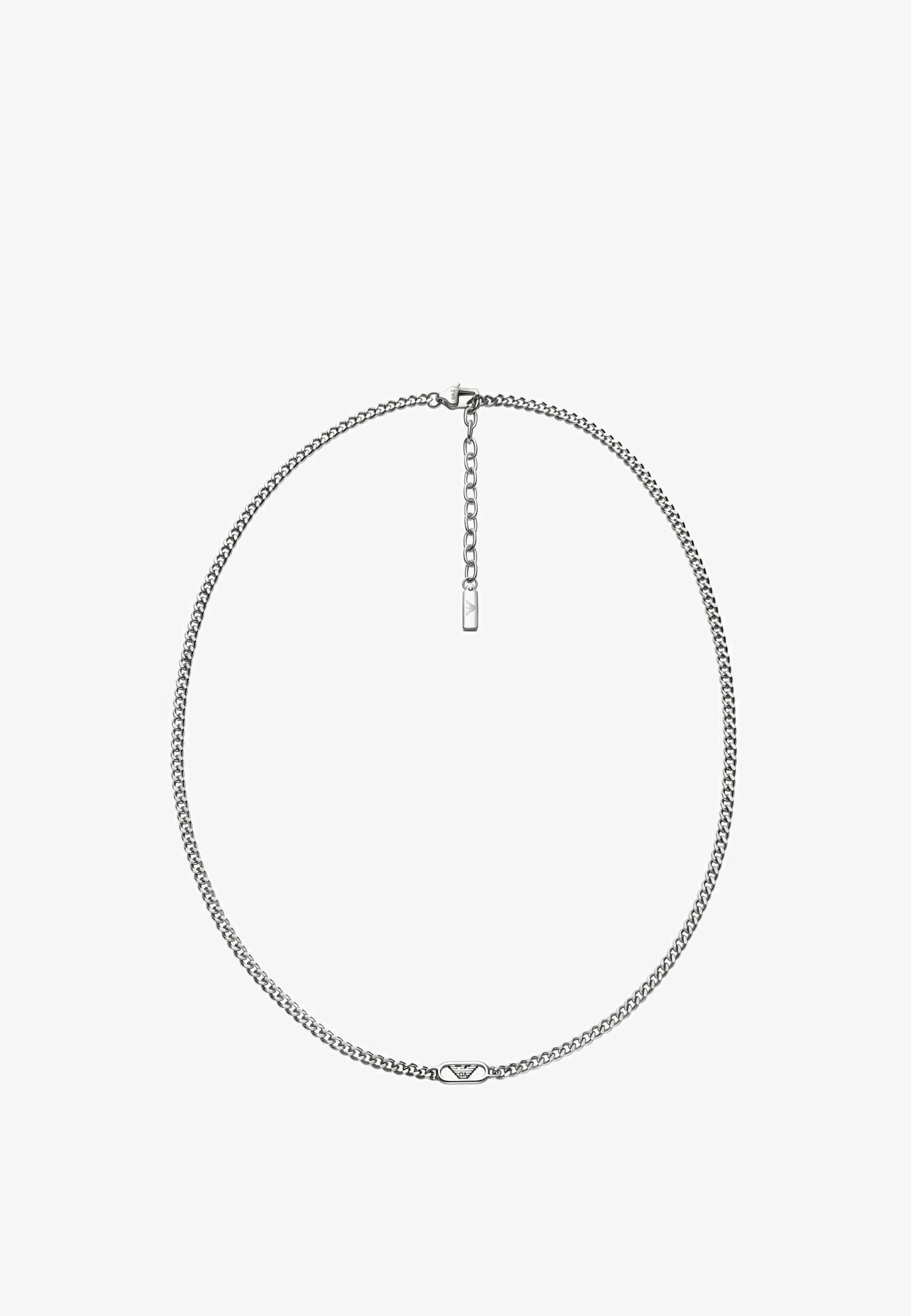Emporio Armani EMPORIO ARMANI PÁNSKE ŠPERKY S LOGOM ORLA - Náhrdelník - strieborný