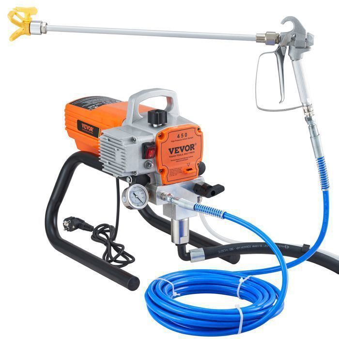 Pulvérisateur Pistolet à Peinture sans Air Haute Pression - VEVOR - 1800W - 1,8L/min - 3000 PSI ± 10 %