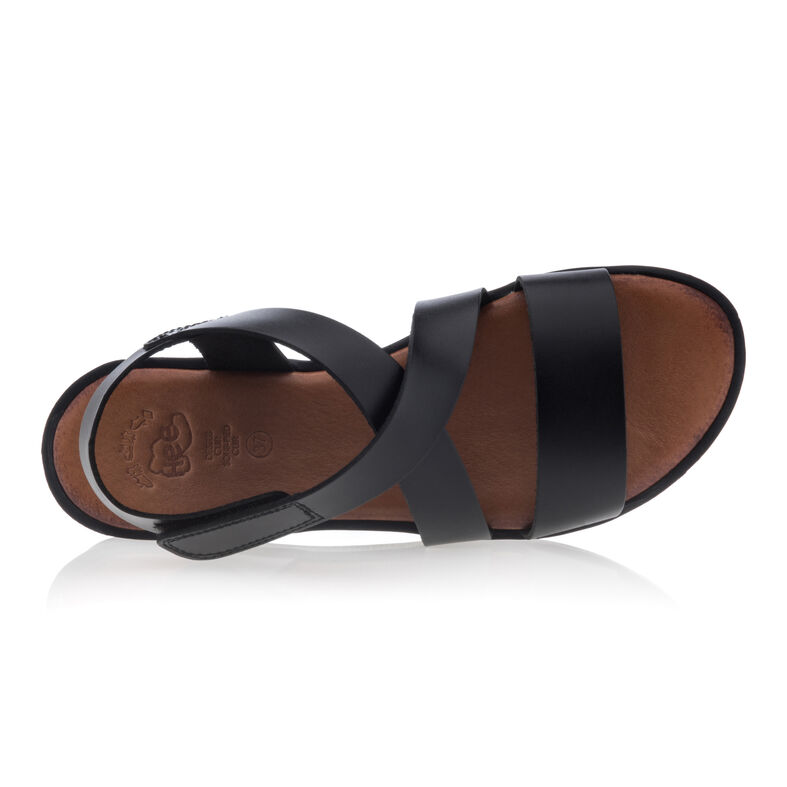 Svarte sandaler / sko med åpen tå til dame