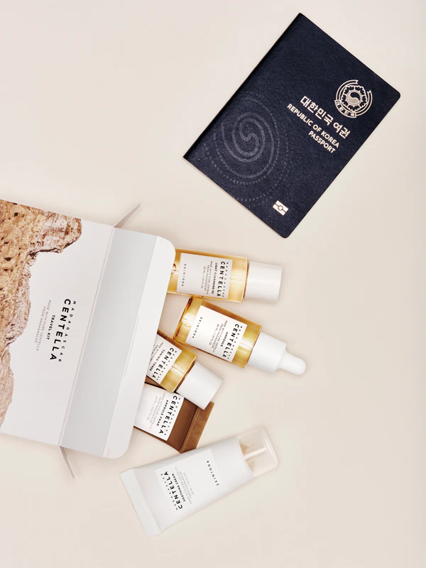 Kit de viagem SKIN1004 Madagascar Centella para pele sensível e propensa a irritações