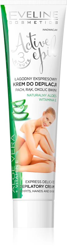 Creme depilatório Eveline Cosmetics Active Epil para virilha, axilas e mãos com aloe vera.