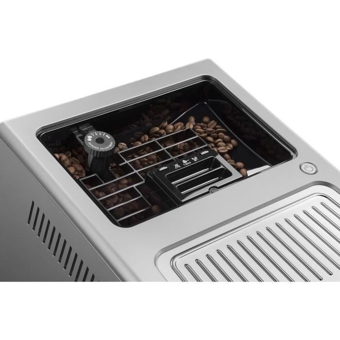 Cafetera espresso DELONGHI 0132217051 PrimaDonna Class con molinillo - Depósito de agua de 2 L - Prepara 2 tazas simultáneamente - Tolva de granos de 400 g - Metal y negro