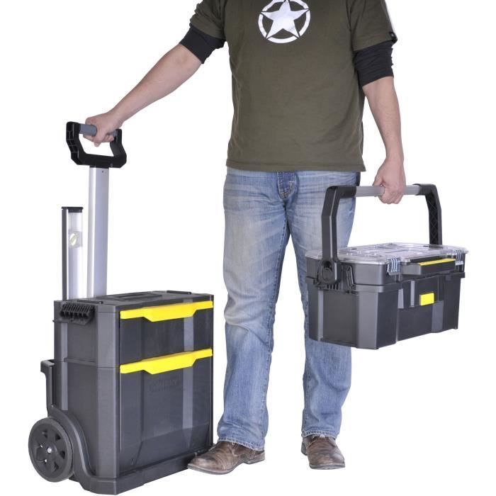 Organizer Trolley - STANLEY - STST1-79231 - 2 in 1 - Durable Polypropylene - 2 Drawers