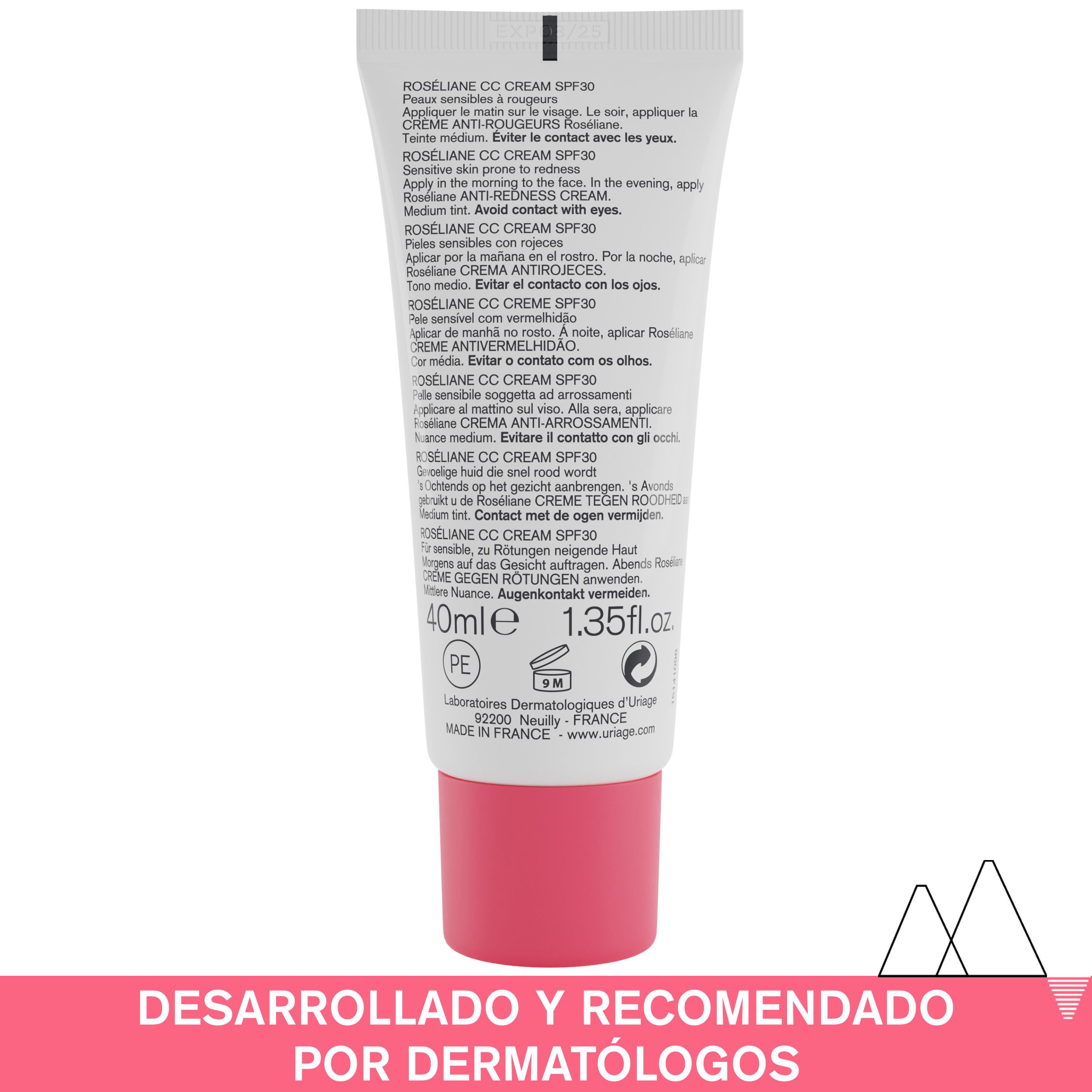 Roséliane CC krém SPF30 ružový tón Hydratačné krémy na tvár z lekárne