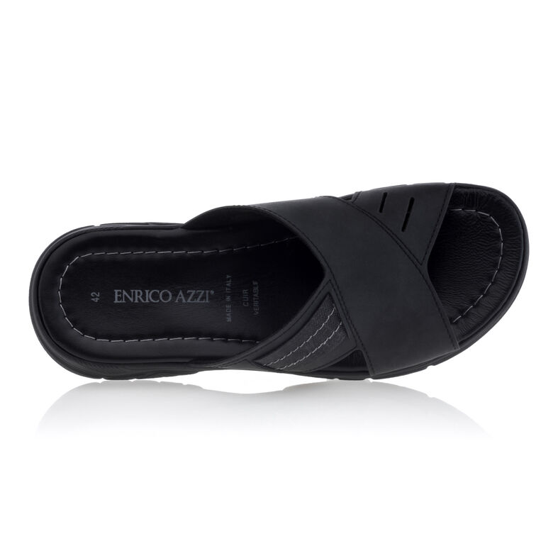  Sandalias negras para hombre / Zapatos de punta abierta