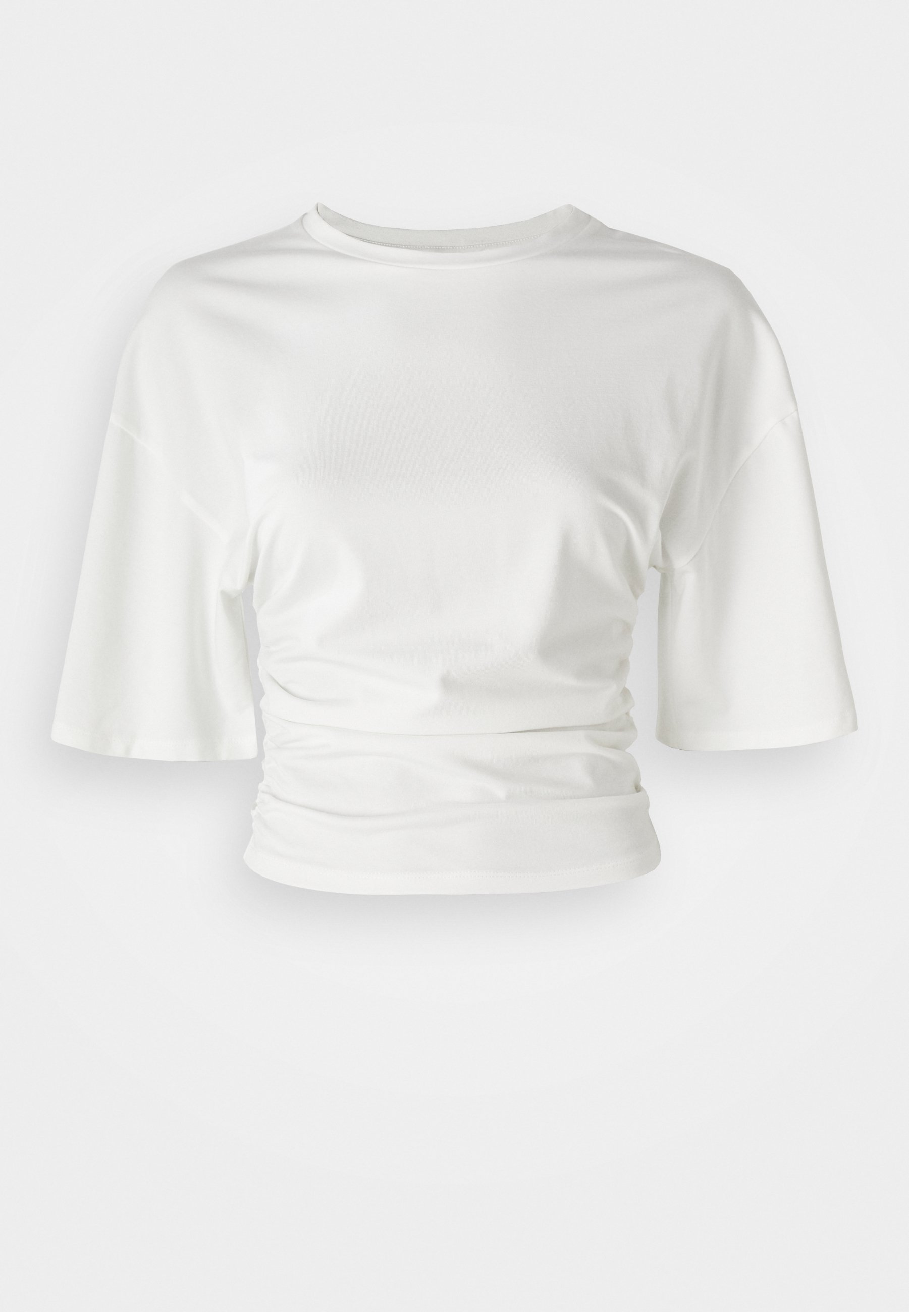 Gina Tricot Soft Touch Gerimpeld T-shirt - Basic T-shirt - gebroken wit