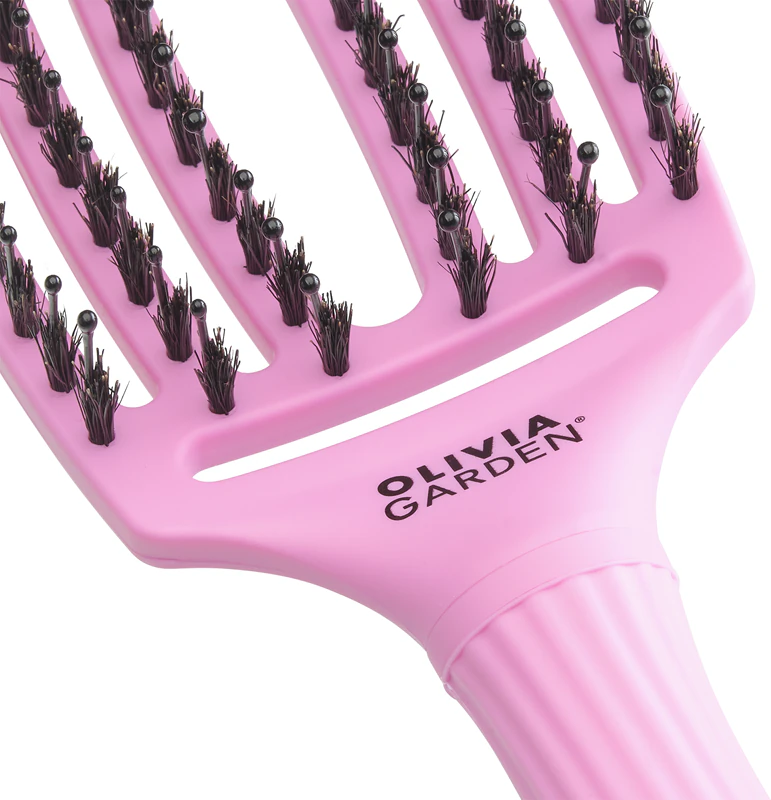 Kartáč na vlasy Olivia Garden Fingerbrush ThinkPink Boar & Nylon Pink Tokyo
