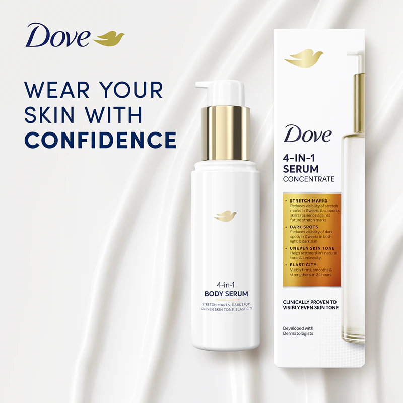 Sérum Dove 4 em 1 para o corpo