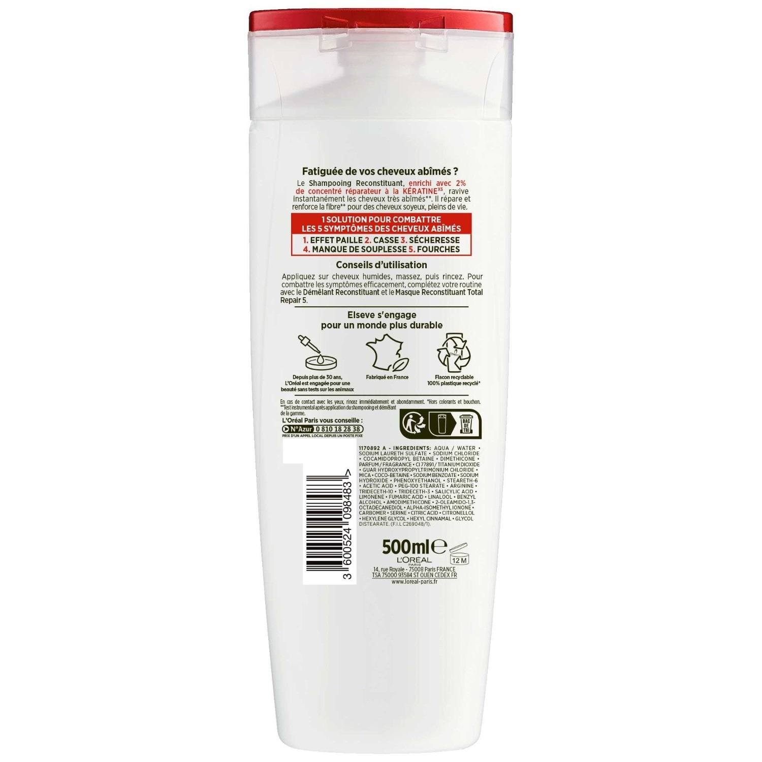 L’Oréal Paris Total Repair 5 Shampooing Cheveux Abîmés