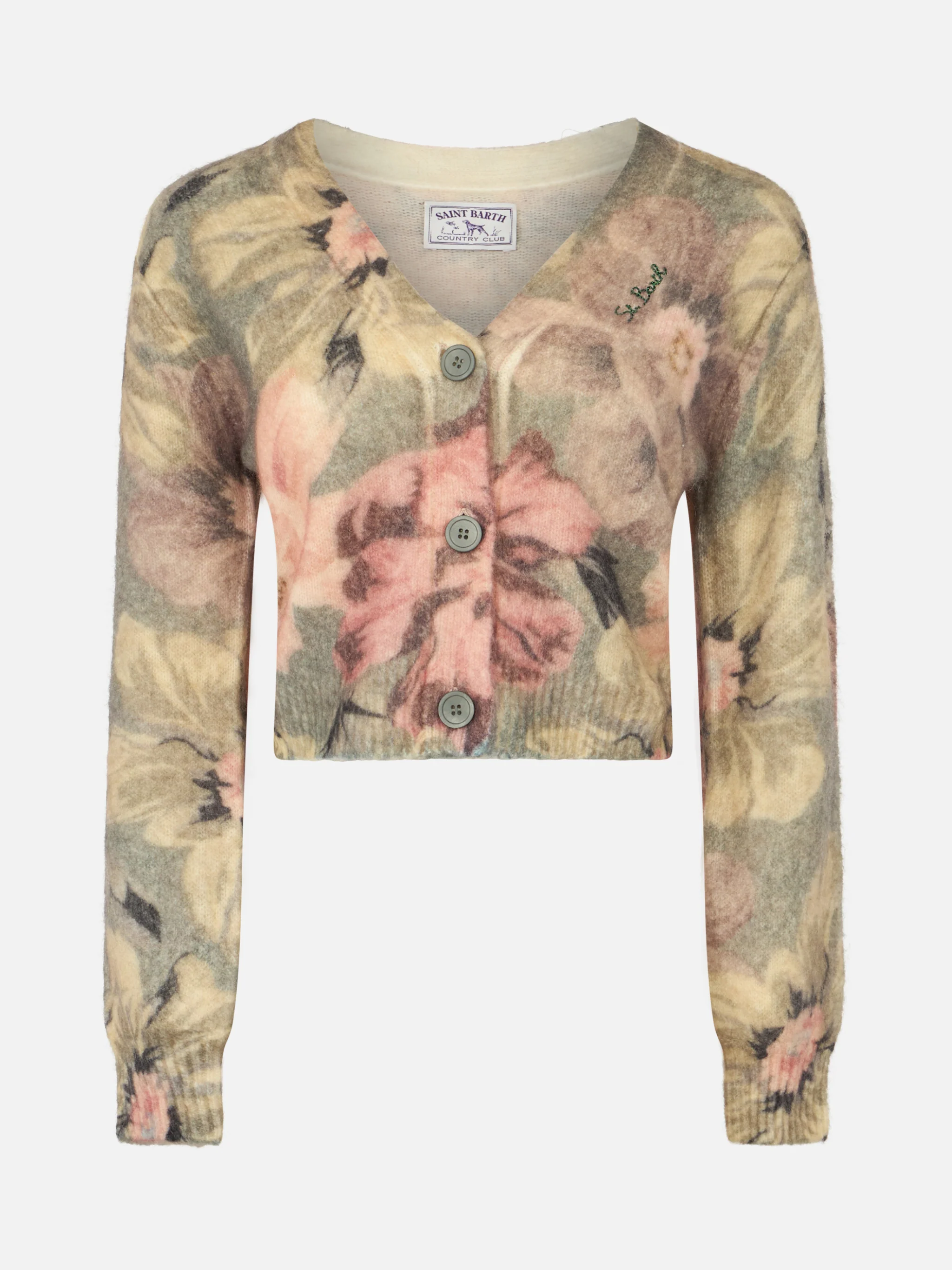 Damesvest met bloemenprint van Lyza Sanderson Flow