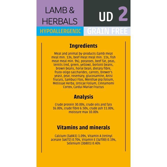 Julius K9 - Lamb & Herbals Puppy 3kg - Hypoallergenic, grain-free kibble with lamb - For puppies and young dogs