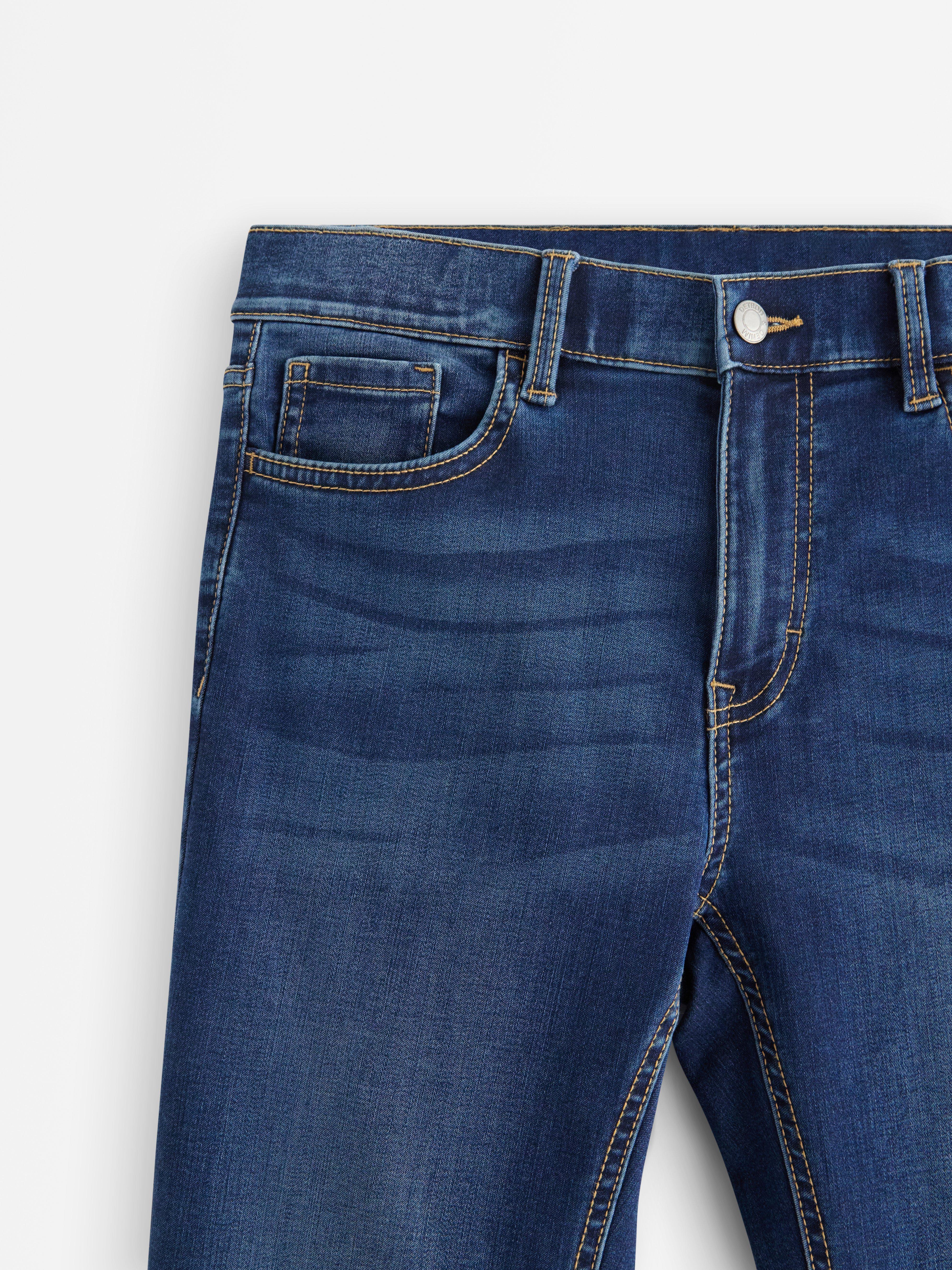 STAFFAN Jeans rectos de corte regular, mezclilla oscura