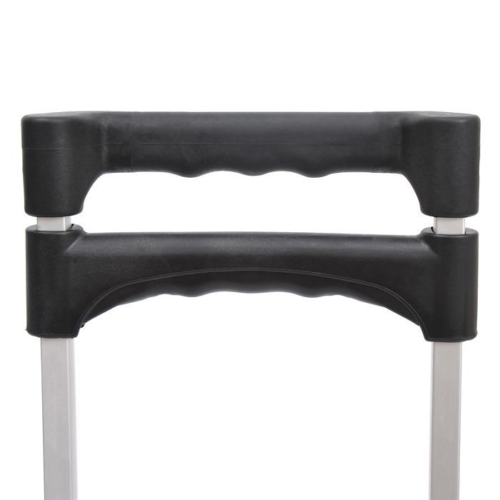 Carretilla de mano HOMCOM - Ligera, plegable y telescópica, con capacidad de carga de 70 kg para transporte y manipulación - Aluminio - Plata y negro