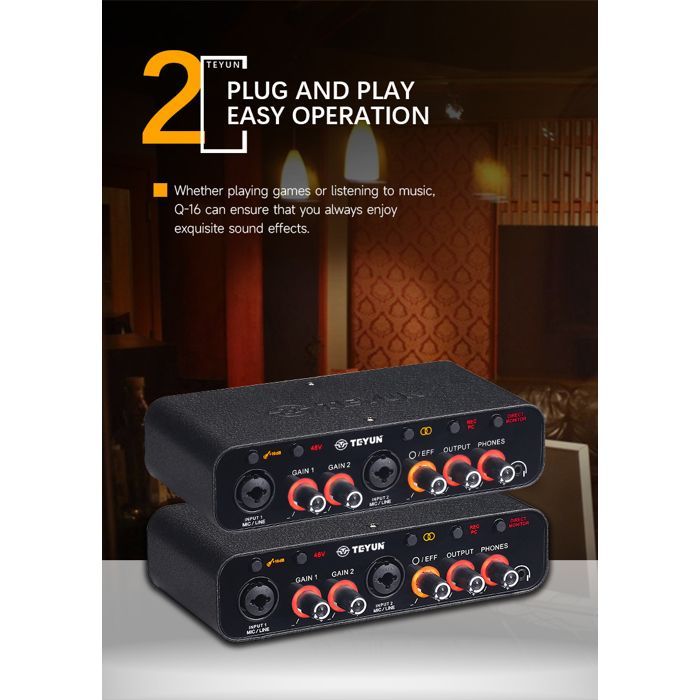 Tarjeta de sonido USB - RNCYN - Interfaz PCI EXPRESS - 2 canales - Equipo de grabación - Mezclador integrado