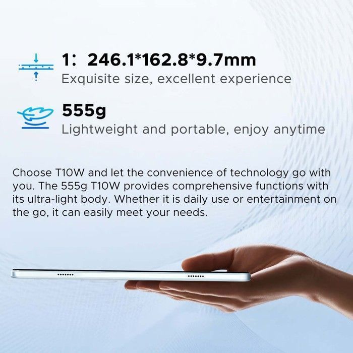 Tablette Tactile DOOGEE T10W 10.1 pouces Android 14 Dual SIM LTE 9 Go RAM + 128 Go ROM 8000mAh - WiFi 4G Tablette PC TÜV -Bleu