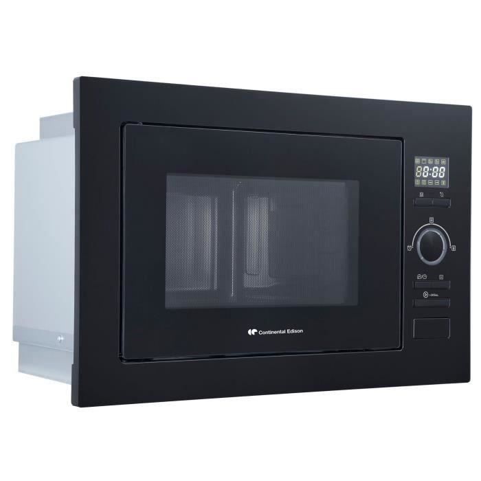 CONTINENTAL EDISON CEMO25GEB2 Built-in Microwave Grill, Black, W59.5 x H38.8 x D40 cm, 25L