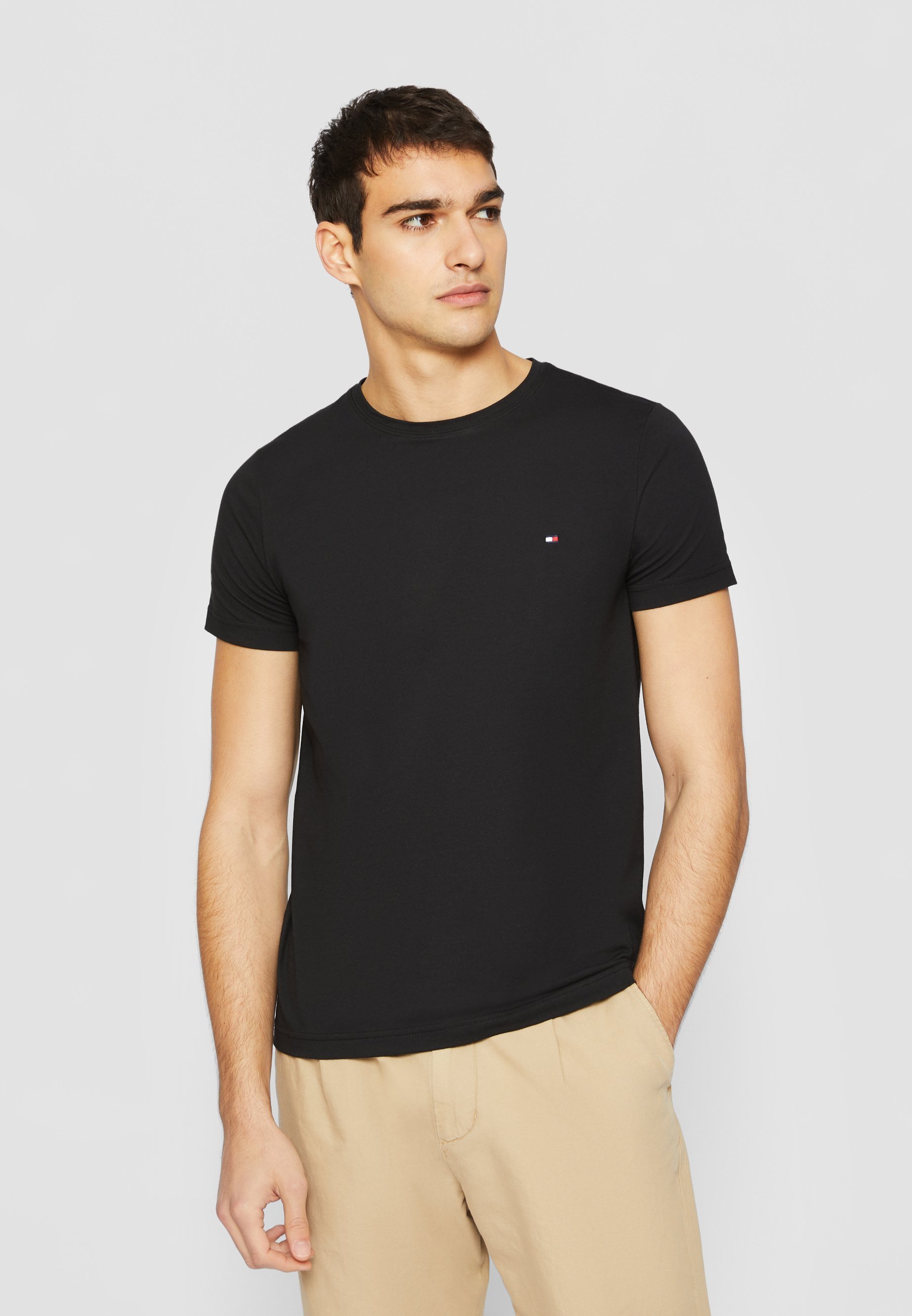 T-shirt s krátkým rukávem - černá Tommy Hilfiger