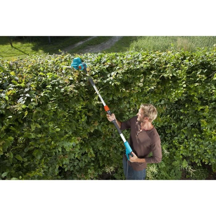 Cortasetos telescópico eléctrico GARDENA - THS 500/48 - 500 W - 48 cm - Cabezal inclinable