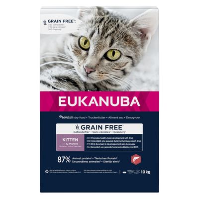 Ração Eukanuba Kitten Sem Grãos Rica em Salmão