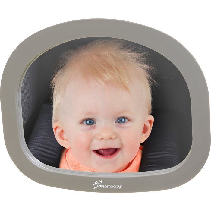Grand miroir de siège arrière - DREAMBABY - Ajustable EZY-Fit - Vue grand angle pour la sécurité des bébés et des jeunes enfants