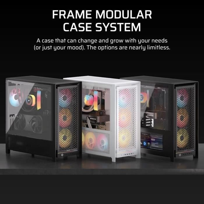 Boitier PC - CORSAIR - FRAME 5000D Mid-Tower Airflow Case - Radiateur jusqu'à 420 mm - Noir