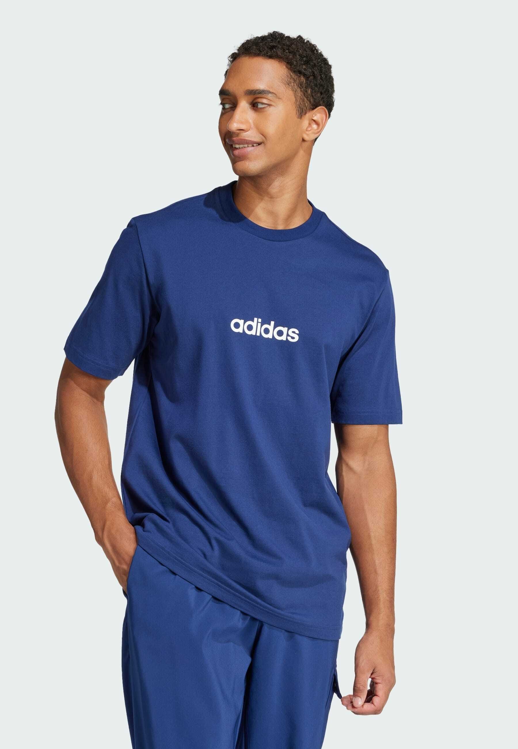adidas Sportswear majica s potiskom - temno modro-bela