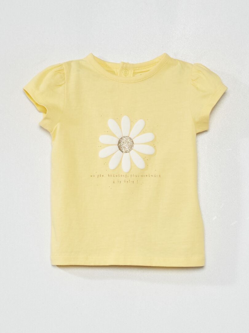 Camiseta de punto estampada - AMARILLA